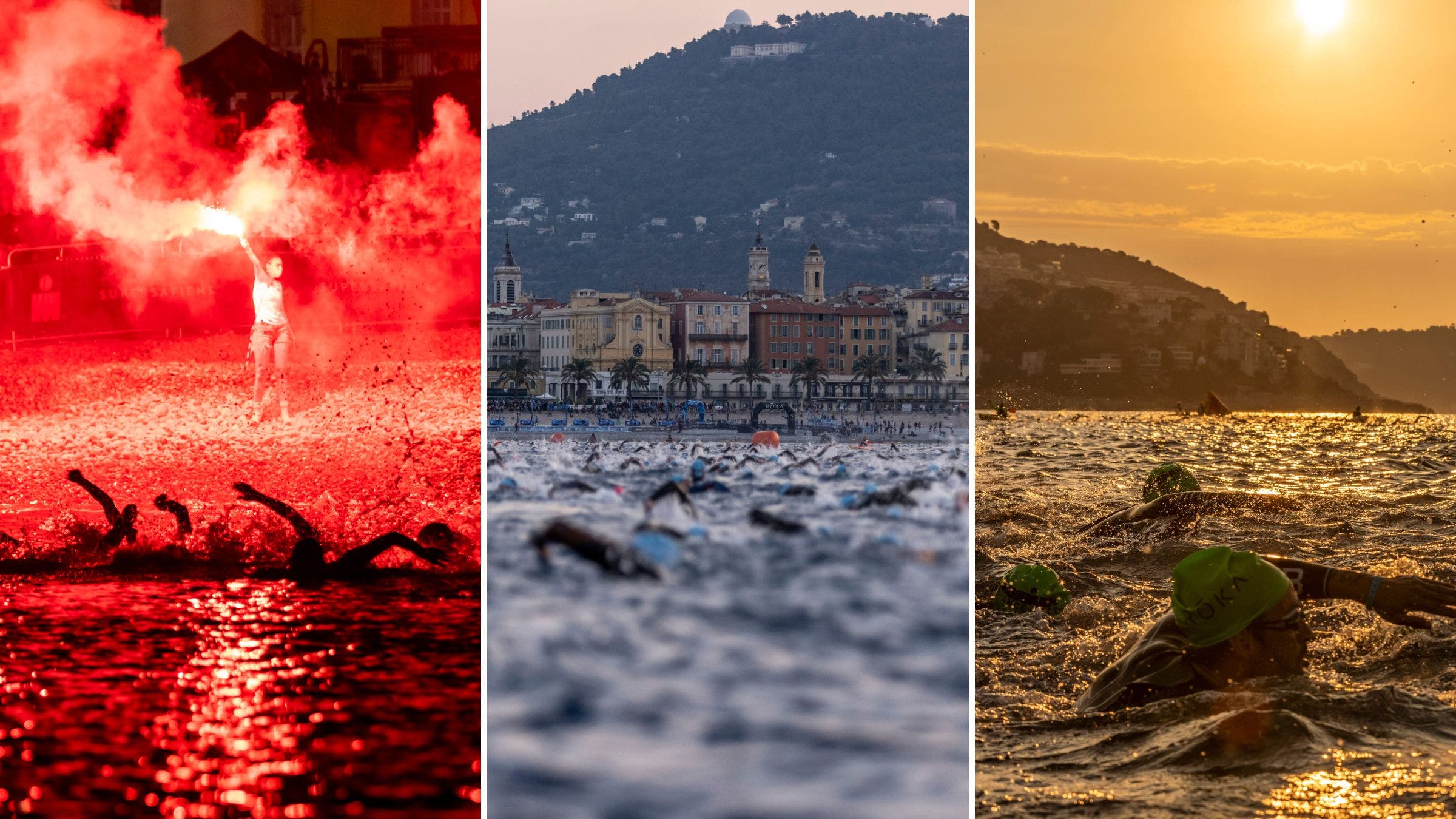 Images from the Ironman World Championship Nice Swim Course