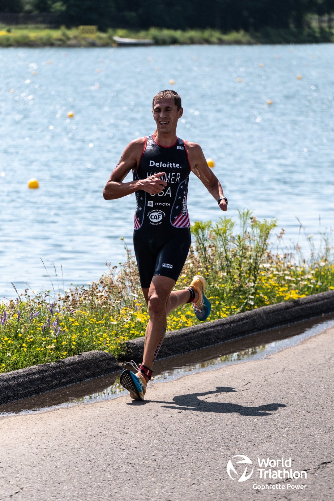 Chris Hammer earned his first World Triathlon Para Series podium of 2023, a silver in Swansea, in July.