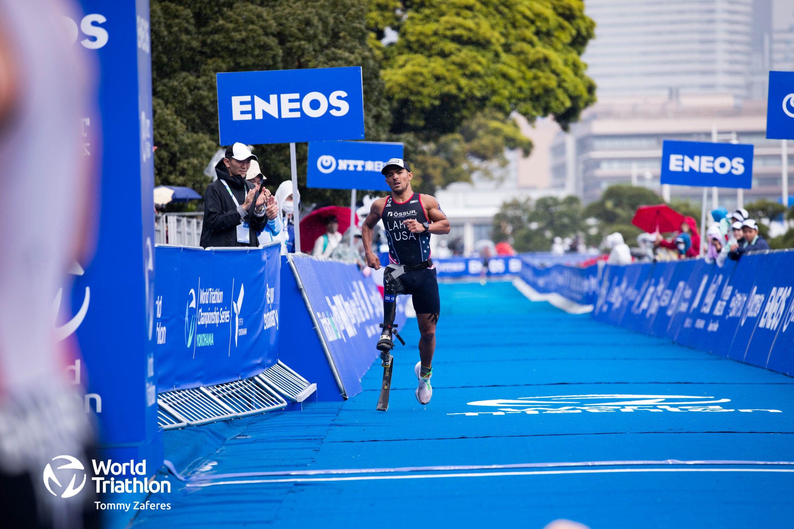 Mohamed Lahna has three World Triathlon Para Series podiums and a World Cup win already this year.