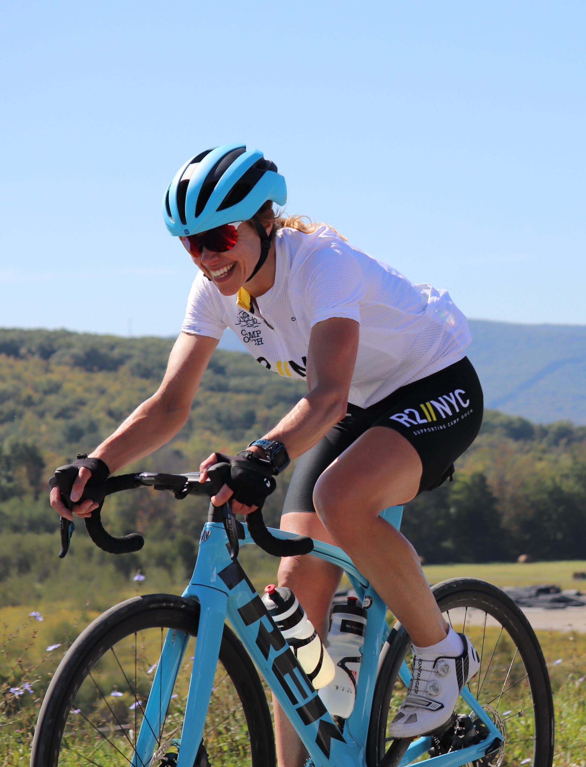 Suzanne Zelazo rides a road bike