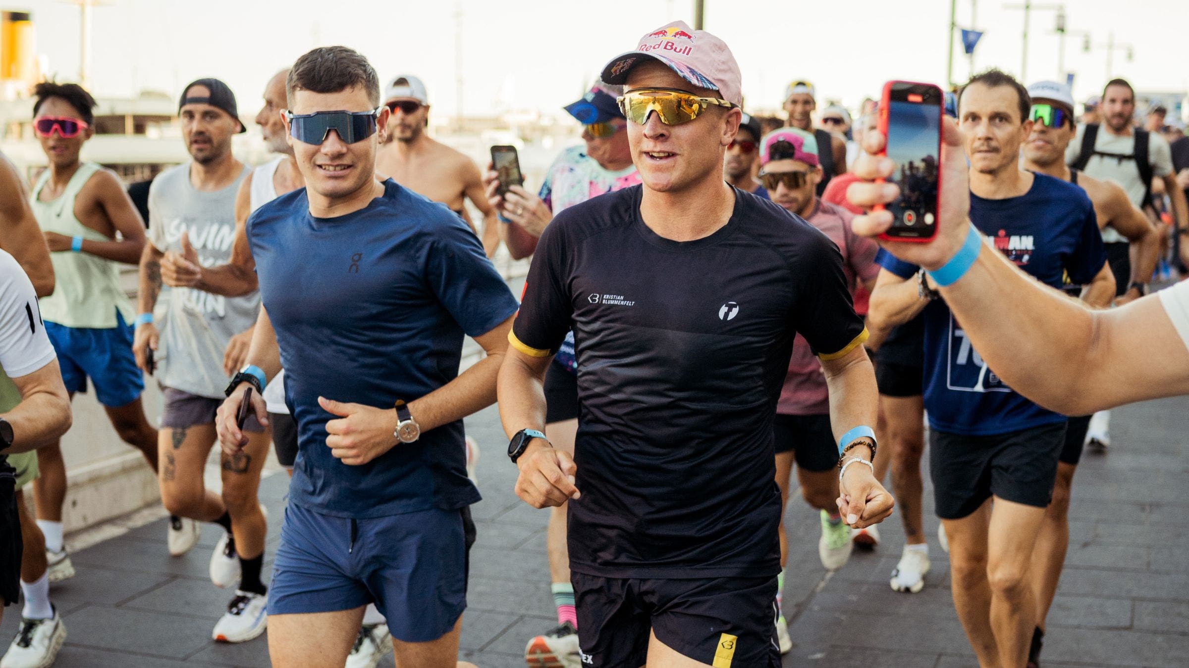 Gustav Iden (L) and Kristian Blummenfelt (R) on a group training run in France. The Norwegian Training Method has garnered intense interest among triathletes.