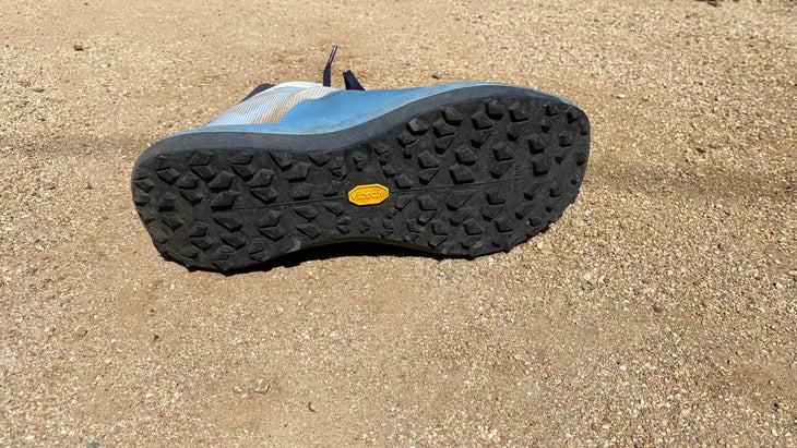 The Arc’Teryx Sylan has a tightly-spaced outsole pattern with many small lugs.