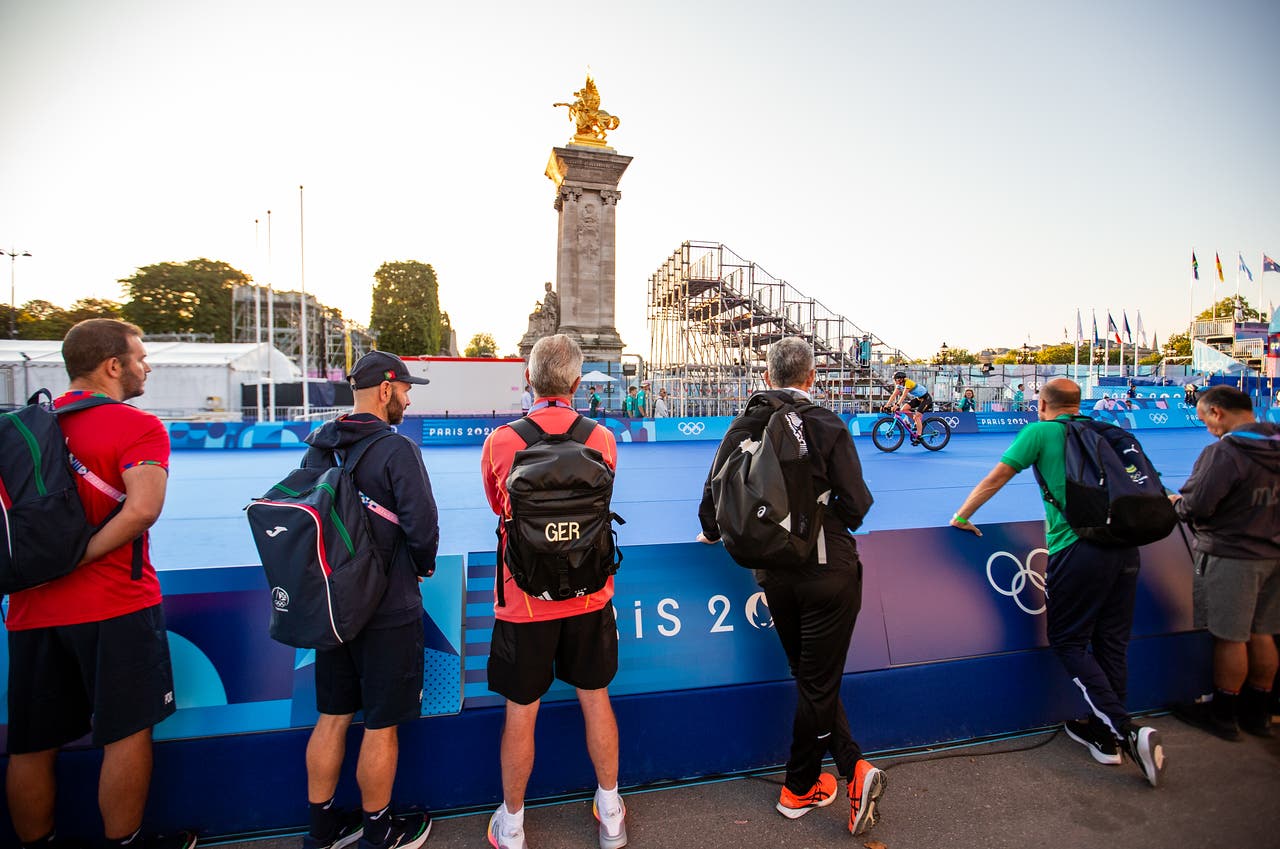 Athletes learned early this morning that the men's triathlon has been postponed at the 2024 Paris Olympics due to poor water quality.