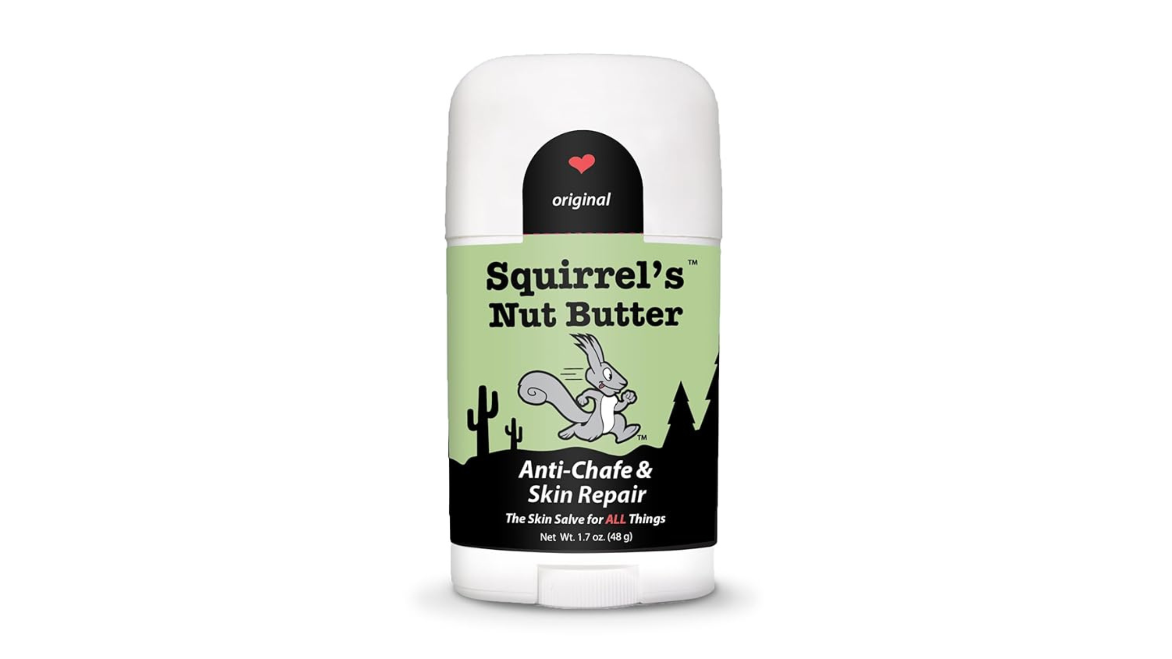 Anti-friction Squirrel Nut Butter Stick on white background, on sale for Amazon Prime Day