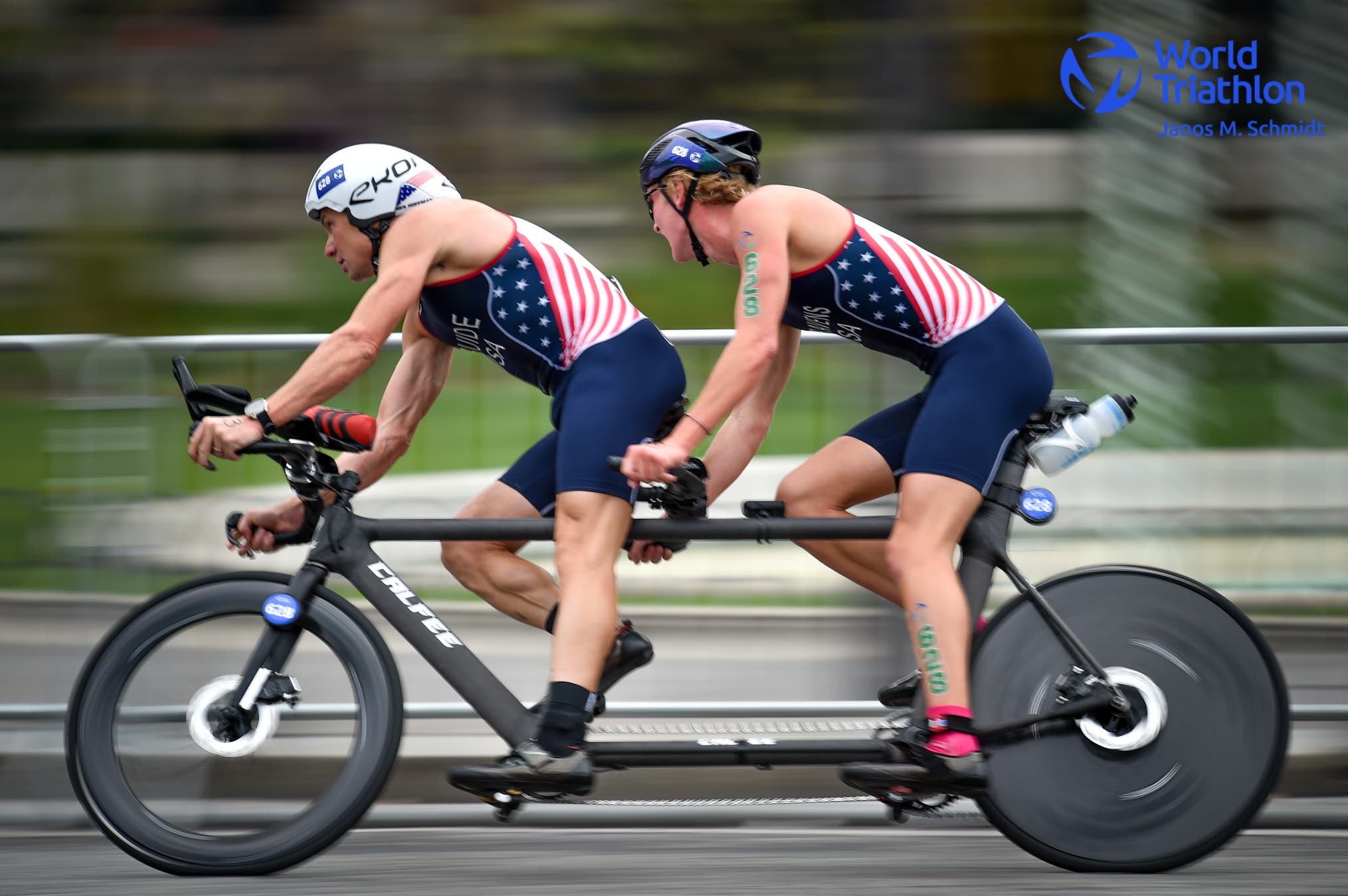 Look for Owen Cravens and guide Ben Hoffmann to speed through the Paris Paralympic Games triathlon course.