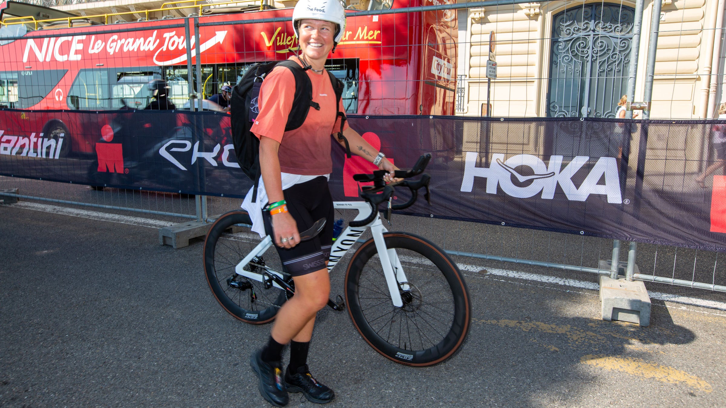 Ultrarunner Lucy Bartholomew checks in for the 2024 Ironman World Championship in Nice, France.