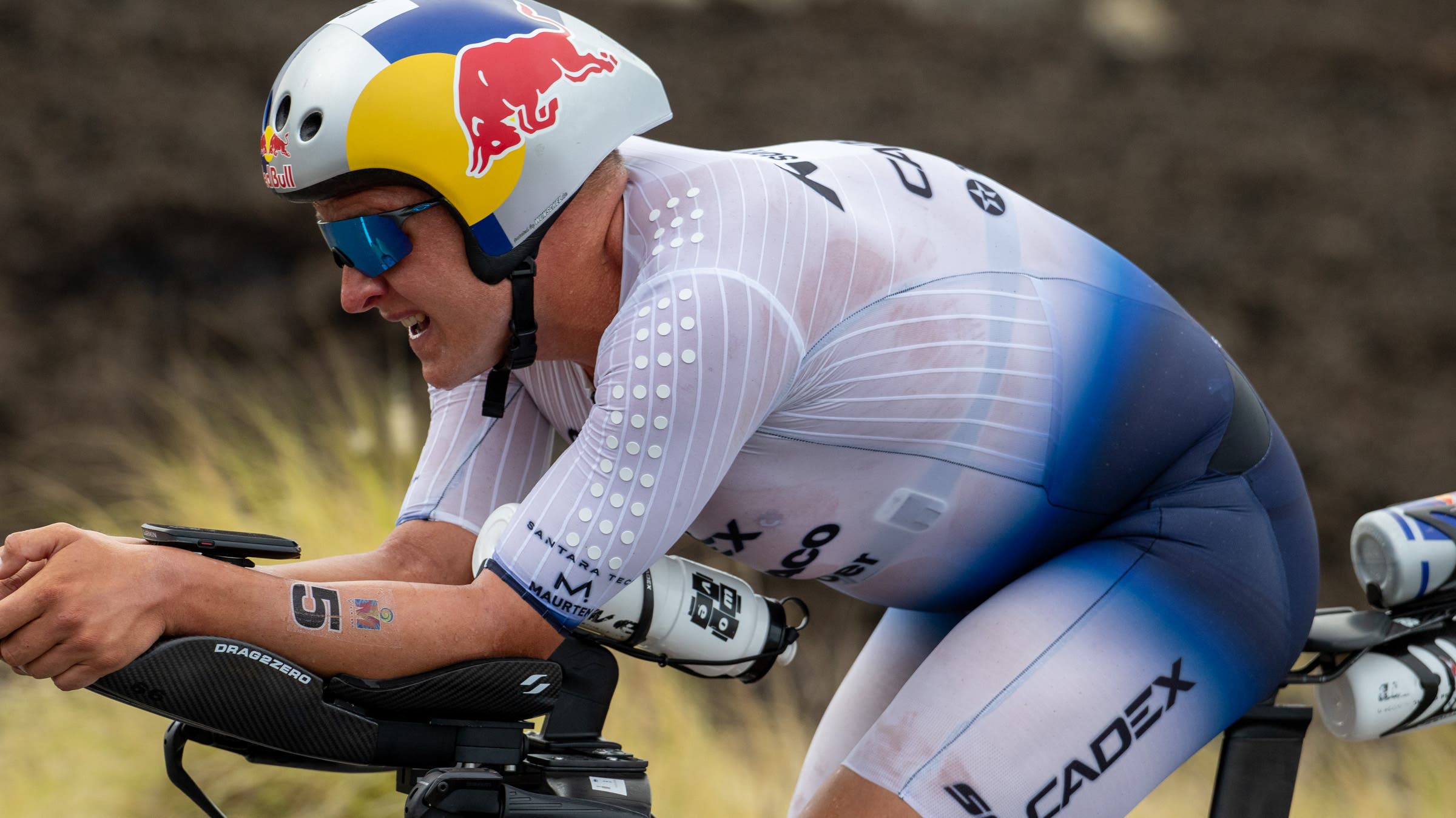 Core's real-time body temperature sensor, pictured here, Kristian Blummenfelt