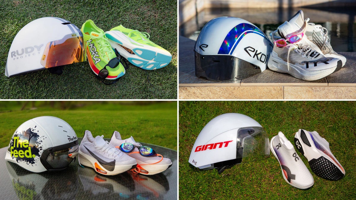 The Race-Day Goggles, Helmets, and Run Shoes of the Top Male Pros at the 2024 Ironman World Championships in Kona