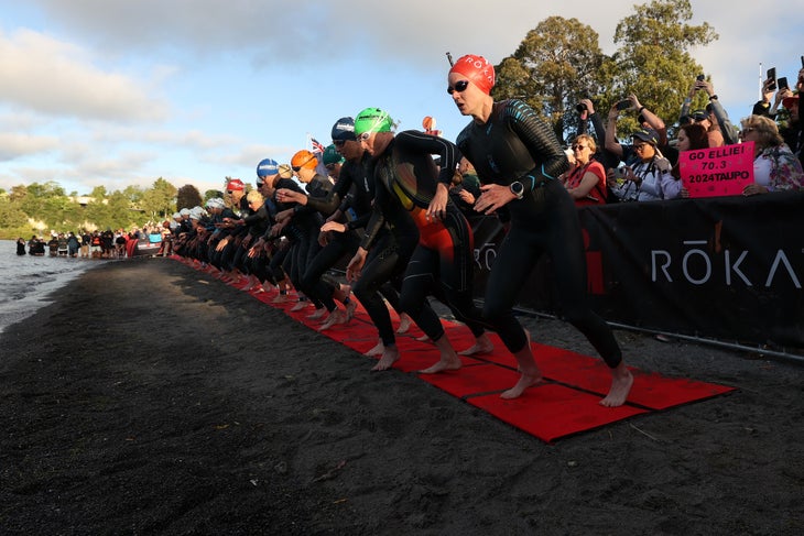The women's pro race kicks off at the 2024 Ironman 70.3 World Championship.