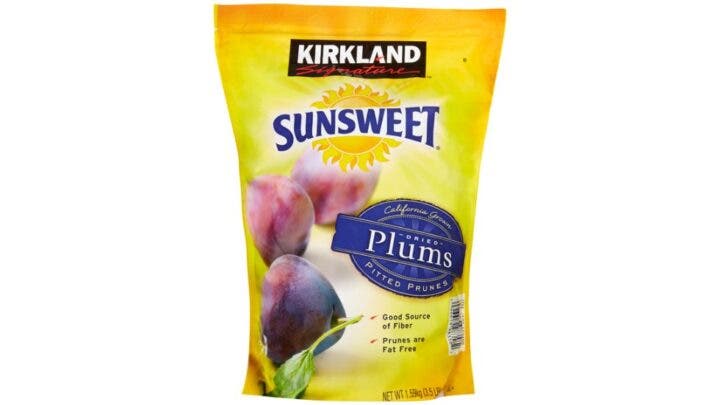 Whole dried plums are a healthy item you can buy at Costco to fuel training and racing, according to a nutritionist.