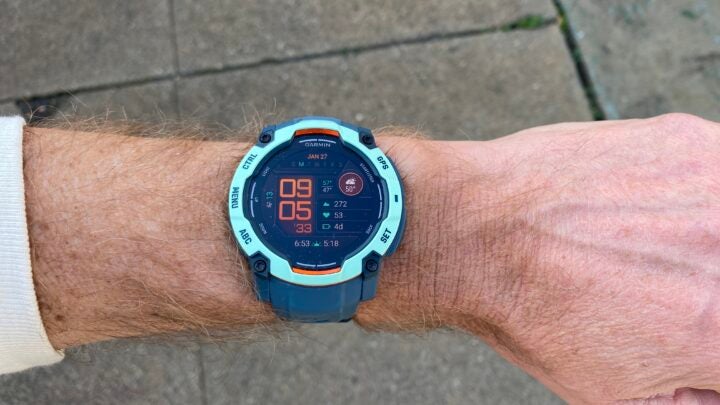 The new Garmin Instinct 3 line boasts two versions with non-touch AMOLED screens in 45mm and 50mm case sizes (50mm AMOLED pictured).