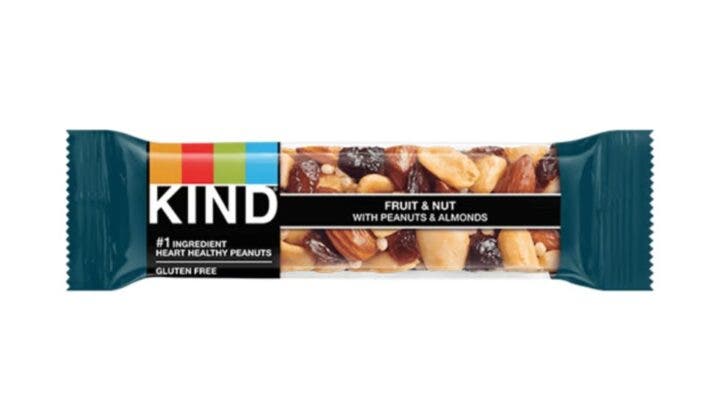 KIND fruit and nut bars are the best energy bar for between-workout snacking.