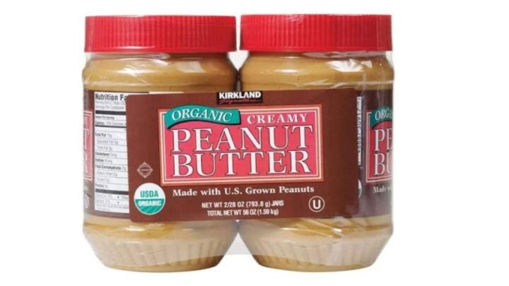 Kirkland's peanut butter twin pack, a nutritionist's pick for Costco buys for triathletes