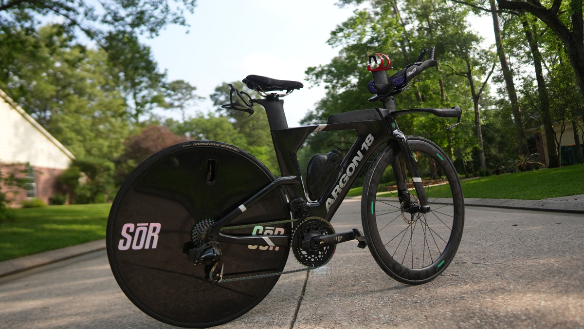 2025 Ironman Texas Pro Bike: Tamara Jewett's XS Argon 18 E-119