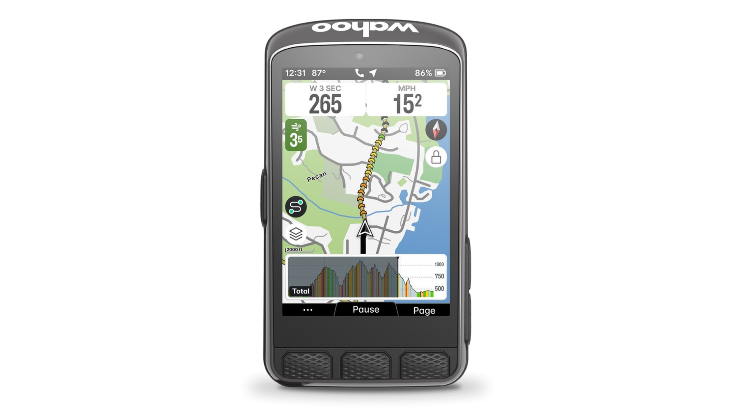 Wahoo Ace Cycling Computer with On-Screen Navigation on White Background, Memorial Day Deals for Triathletes