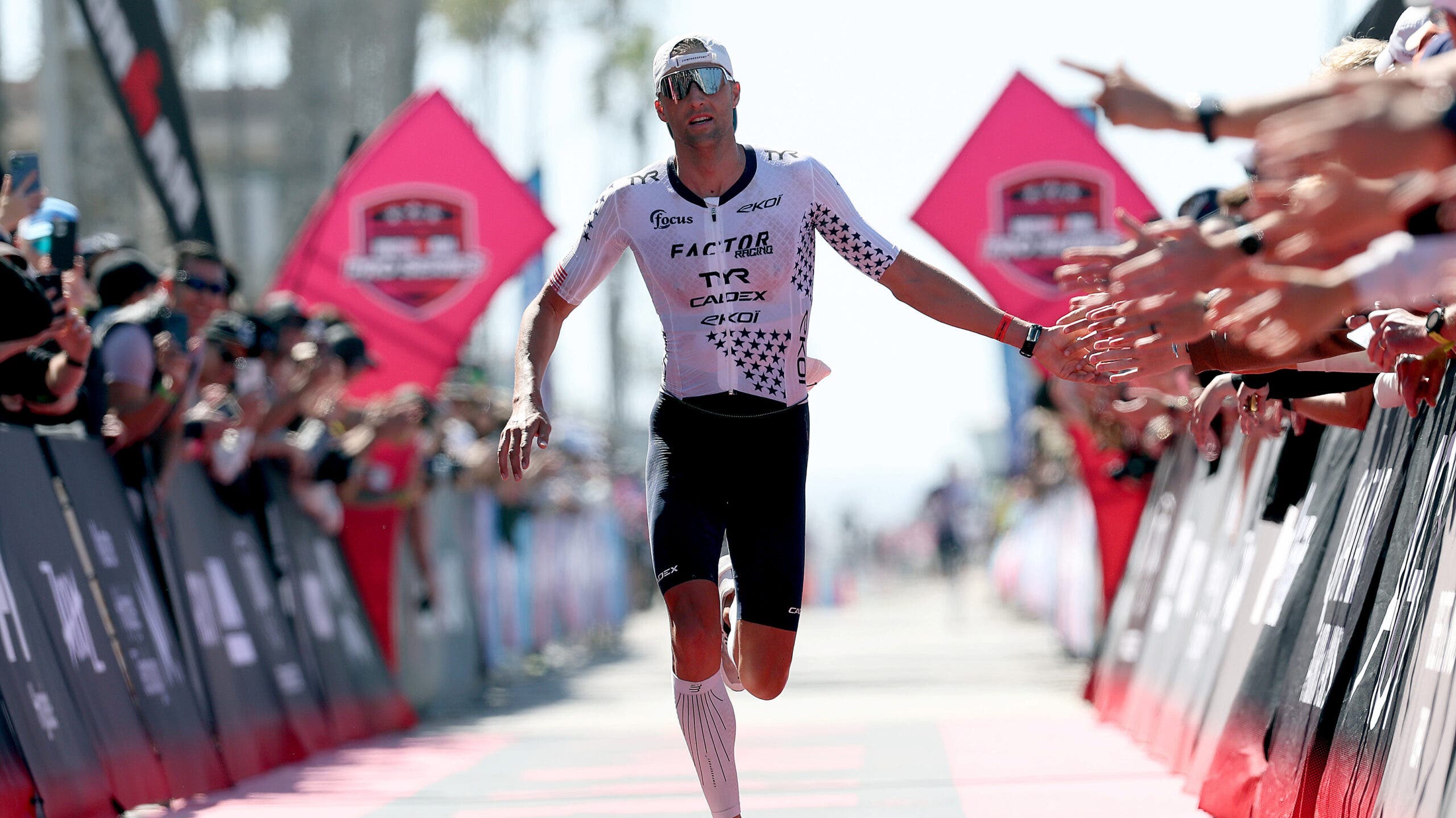 Rudy von Berg finished third at Ironman Texas. Despite a strong swim and bike, he didn't have the legs to keep up with Blummenfelt on the run.