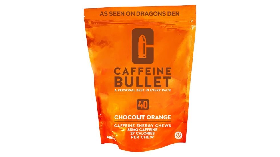 Caffeine Bullet Chocolit Orange is the best energy chew with caffeine.