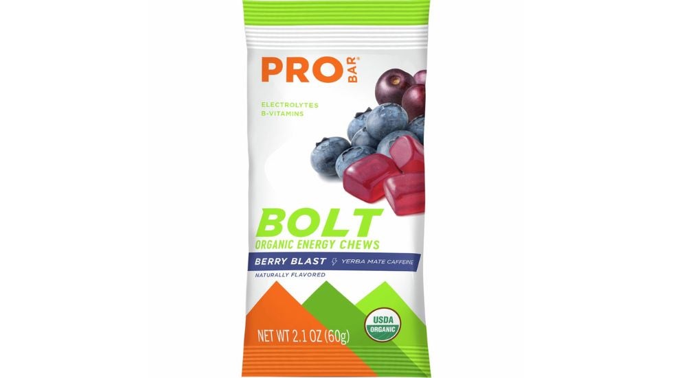 Probar Bolt Berry Blast is the best organic energy chew.