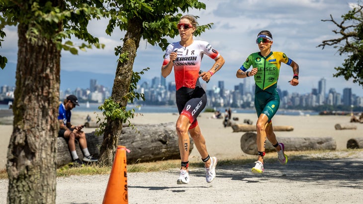 Julie Derron has one of the three T100 races in 2025 so far and leads in the standings.