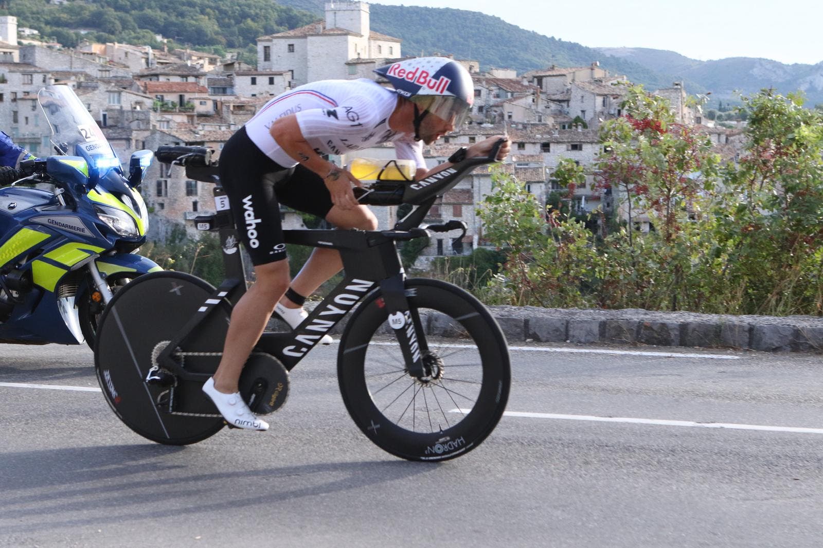 Sam Laidlow of France on the bike course at the men's 2025 Ironman World Championship