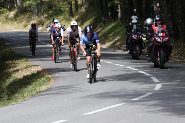 (R-L) Nick Thompson of Australia, Jonas Schomburg of Germany, and Gustav Iden and Casper Stornes of Norway give chase.