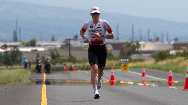 Cat Matthews has set a new Kona running course record on her way to a second-place finish at the 2025 IRONMAN World Championships.
