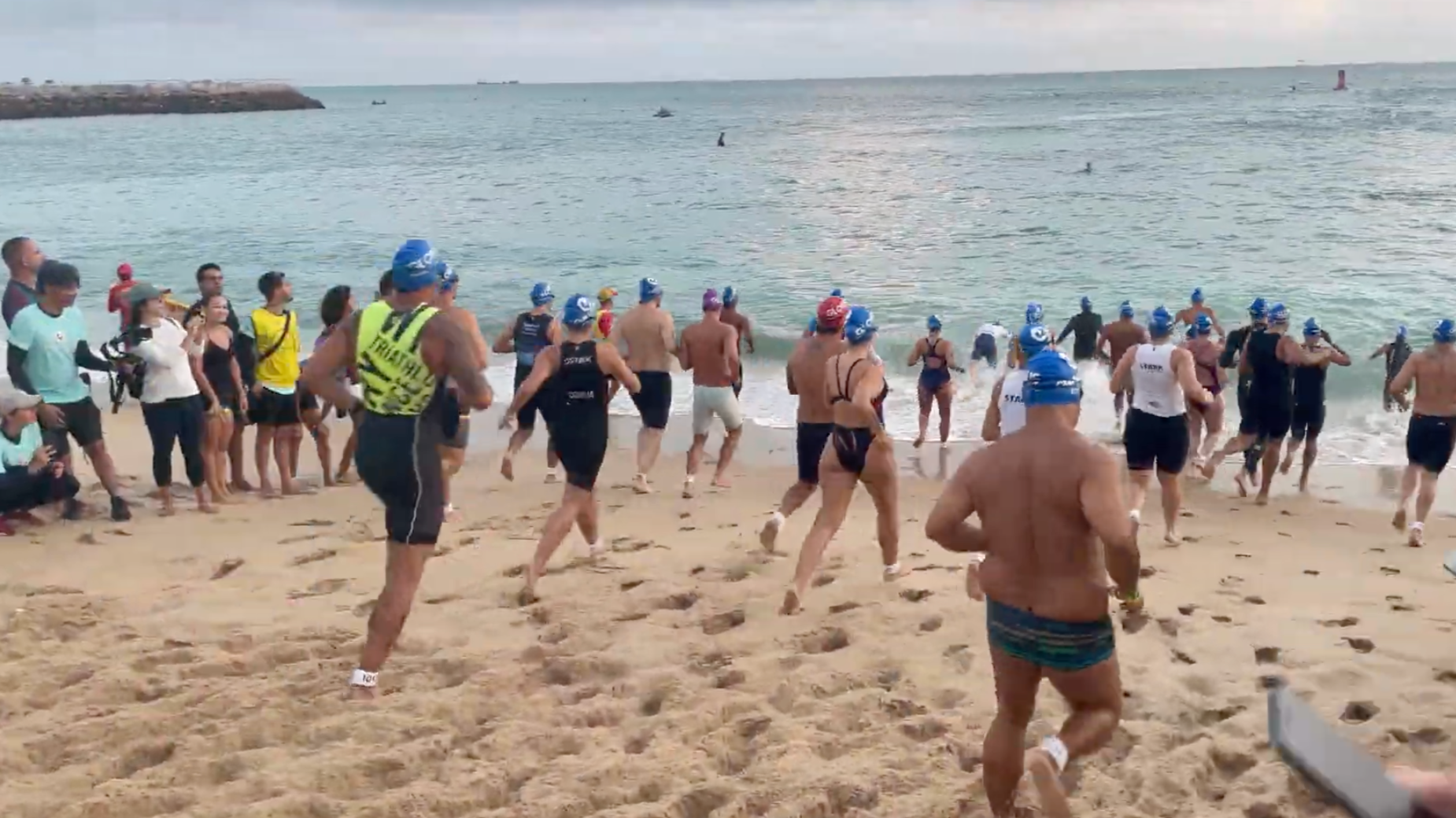 Thanks to a rock wall that quells some of the chop, Challenge Fortaleza swim isn't as rough as some other ocean swims.