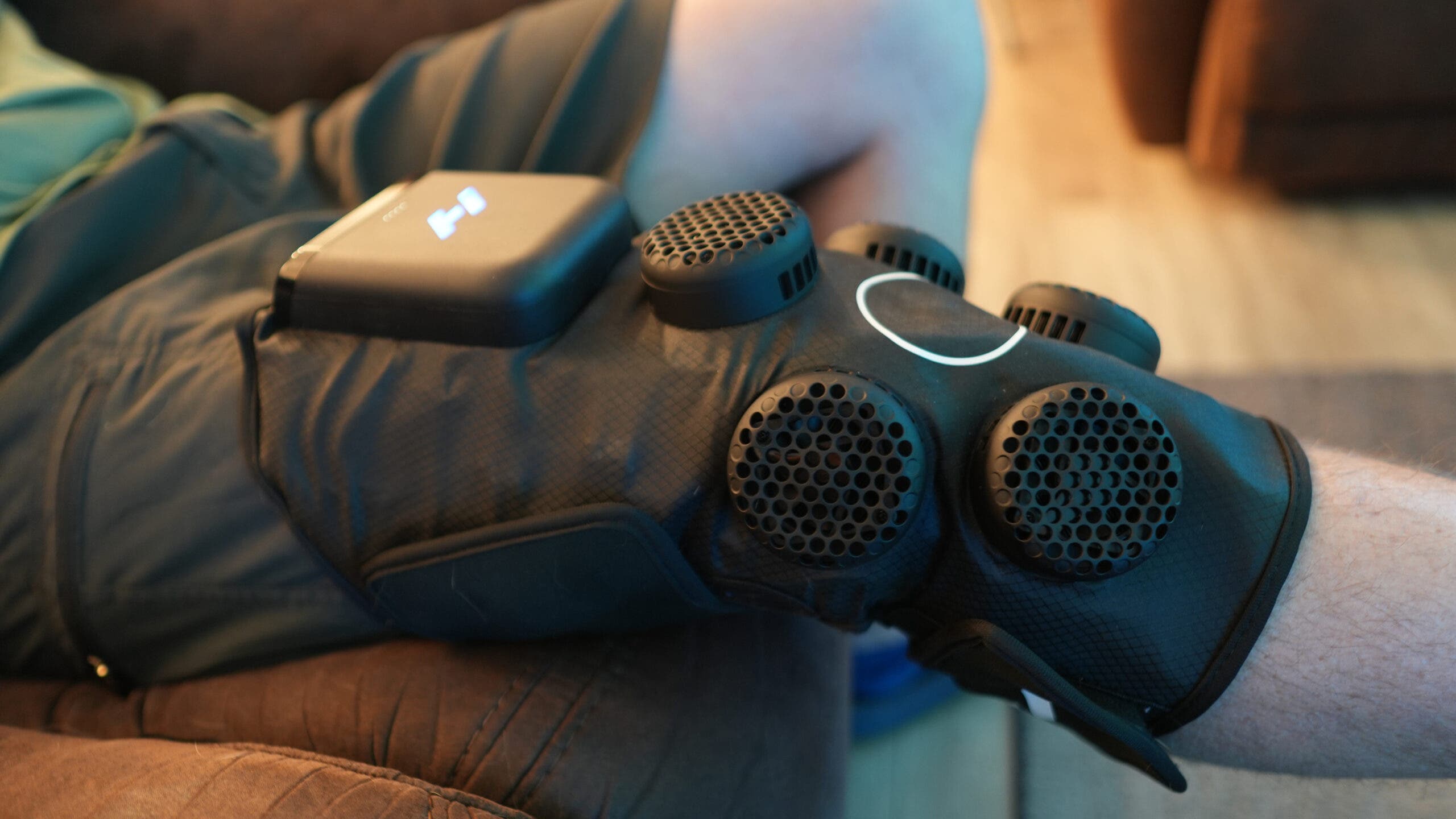 The Hyperice X 2 Knee Therapy Device offers heat, cold, and compression to ease aching muscles.