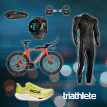 a collage of bikes and wetsuits