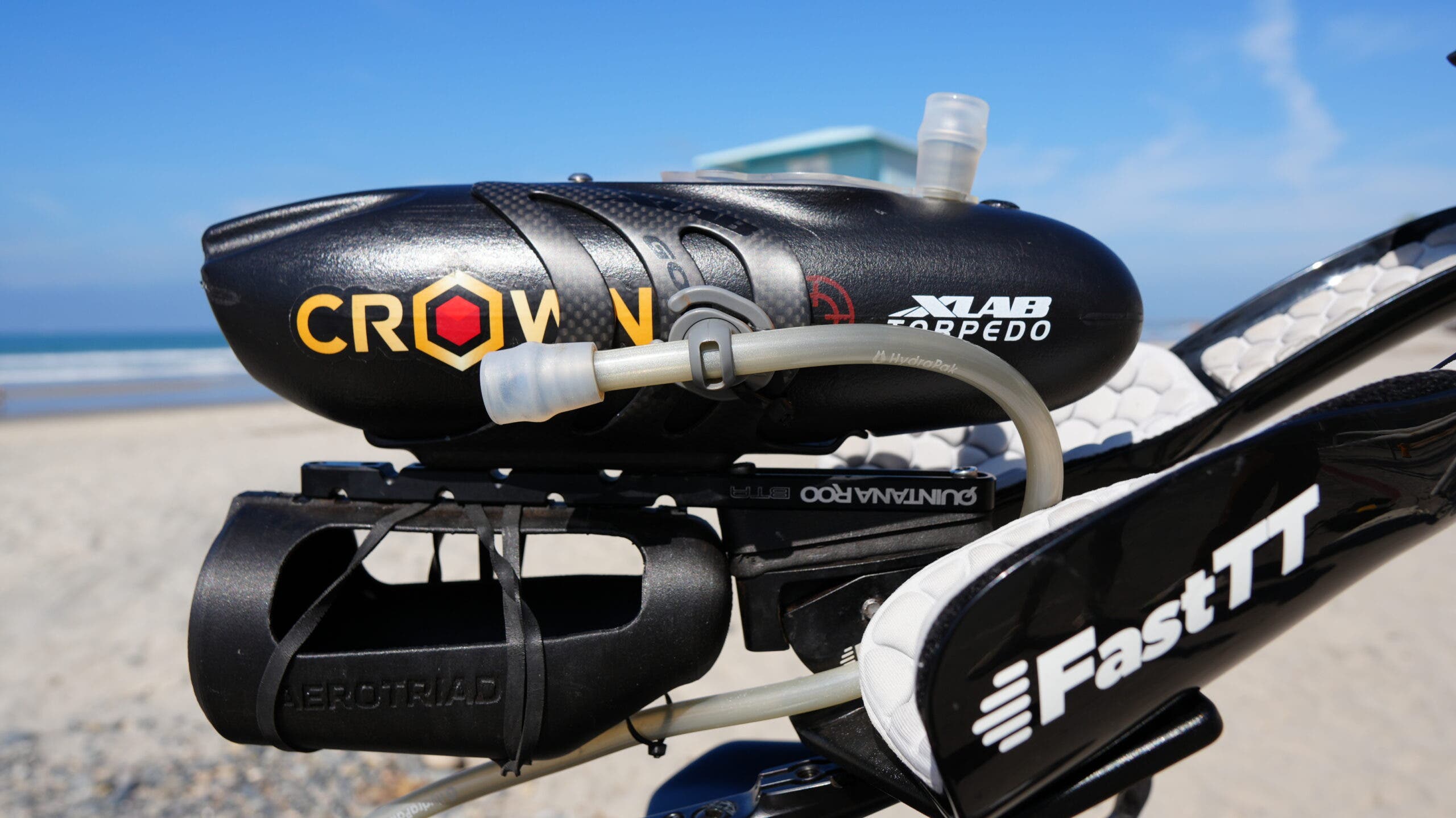 Sanchez will use the XLap Torpedo Hydration System between the arms with the Aerotriad Gel Cage for her nutrition.