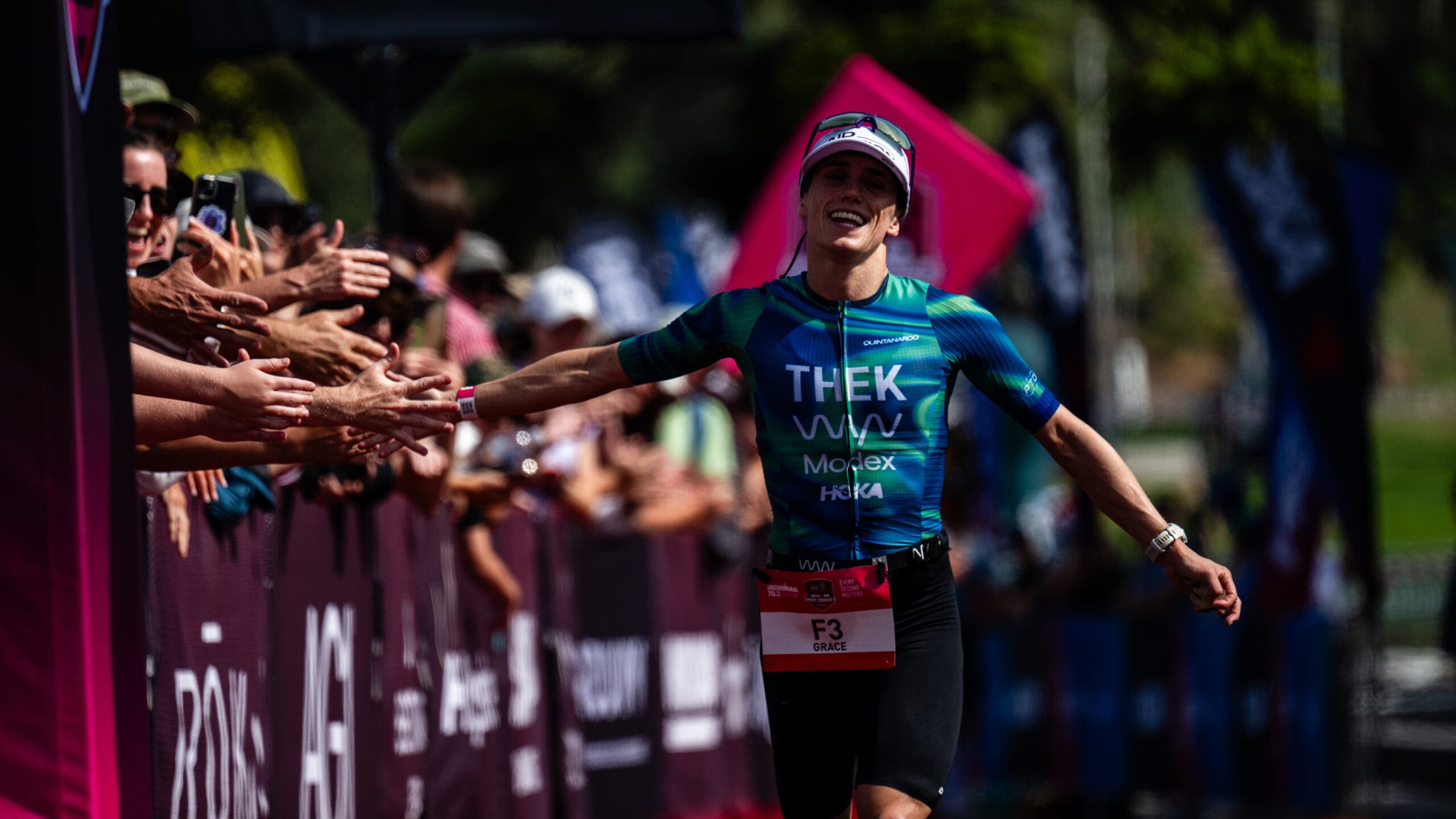 Grace Thek is newer to the Iron-distance racing scene, making her harder to predict. She's likely racing Ironman Texas for a Kona slot, but could certainly shake things up on the run.