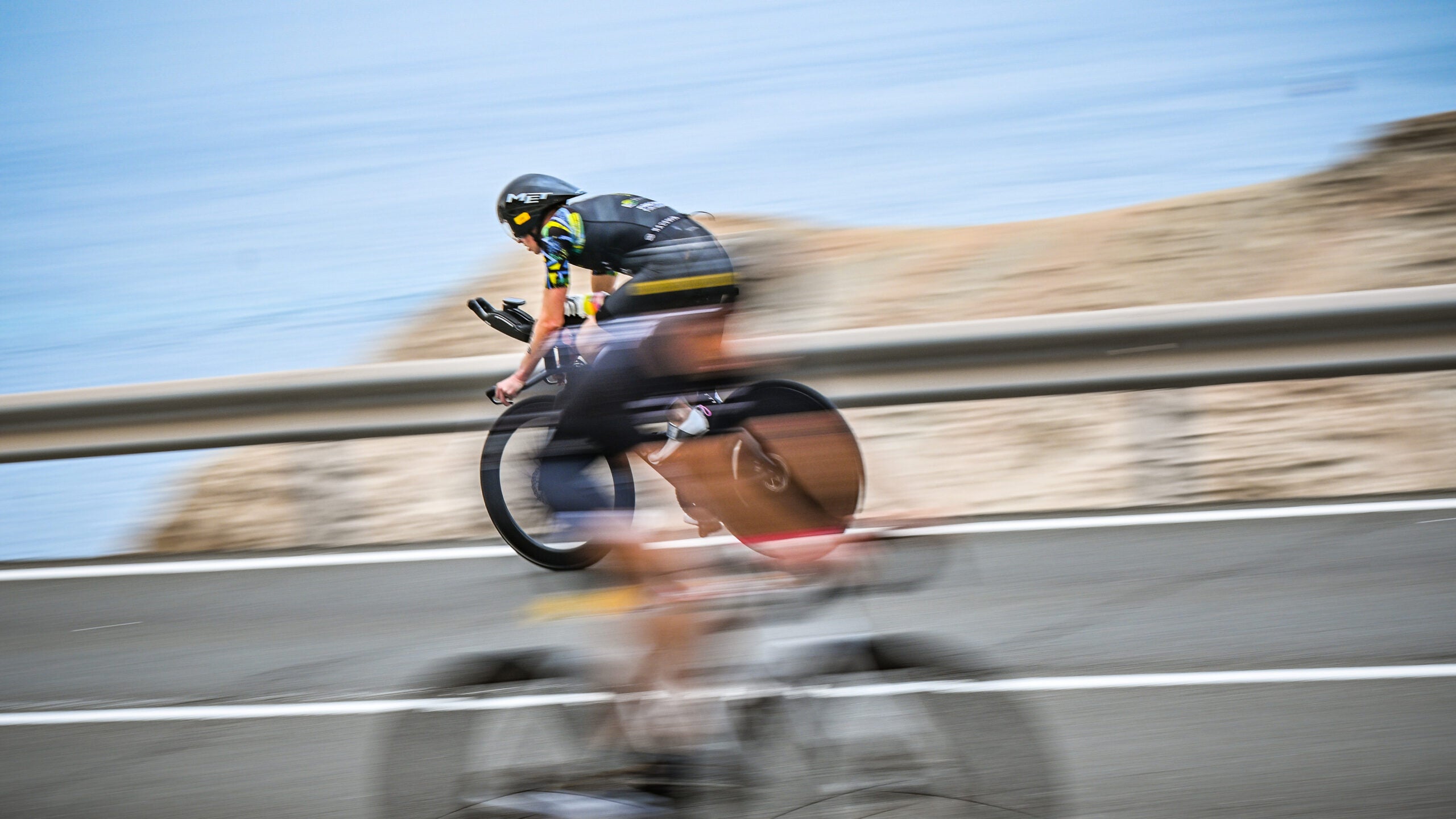 A motorcyclist speeds through a triathlon race because he completed simple, inexpensive upgrades to his equipment.