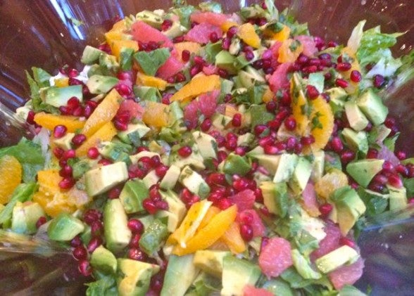 citrus, pomegranate and avocado salad