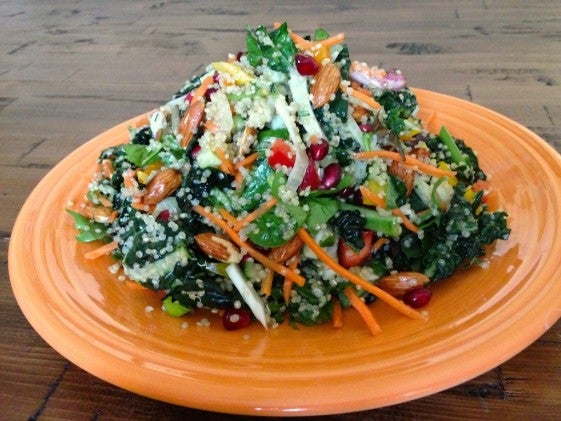 Power salad on plate