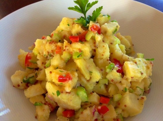 Sweet potato salad on plate