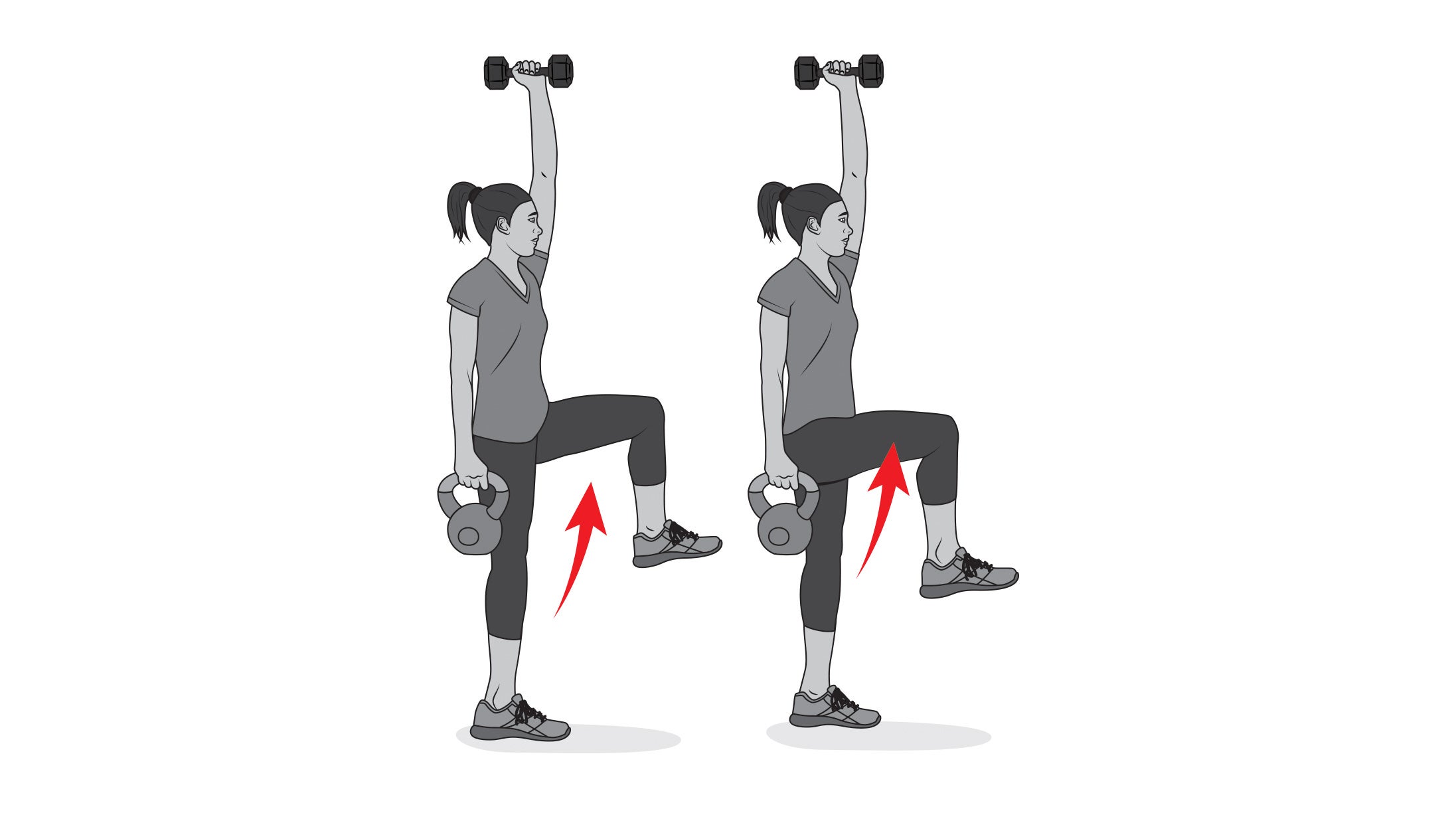 Offset carry with marching legs